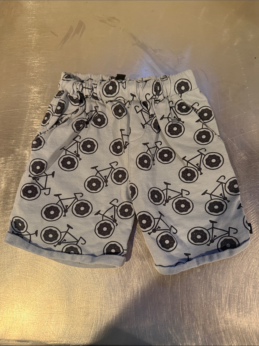 Accessorize Gray Bicycle Print Kids Shorts